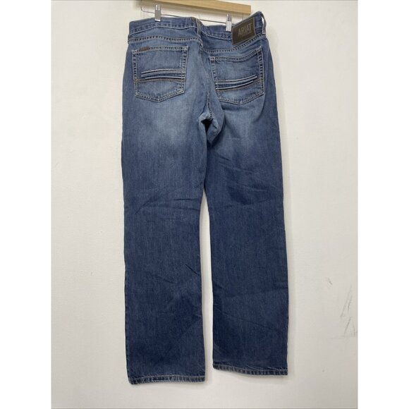 Ariat M2 Mens 32x32 Blue Denim Jeans Traditional Relaxed Bootcut 3D Garby - Picture 9 of 9